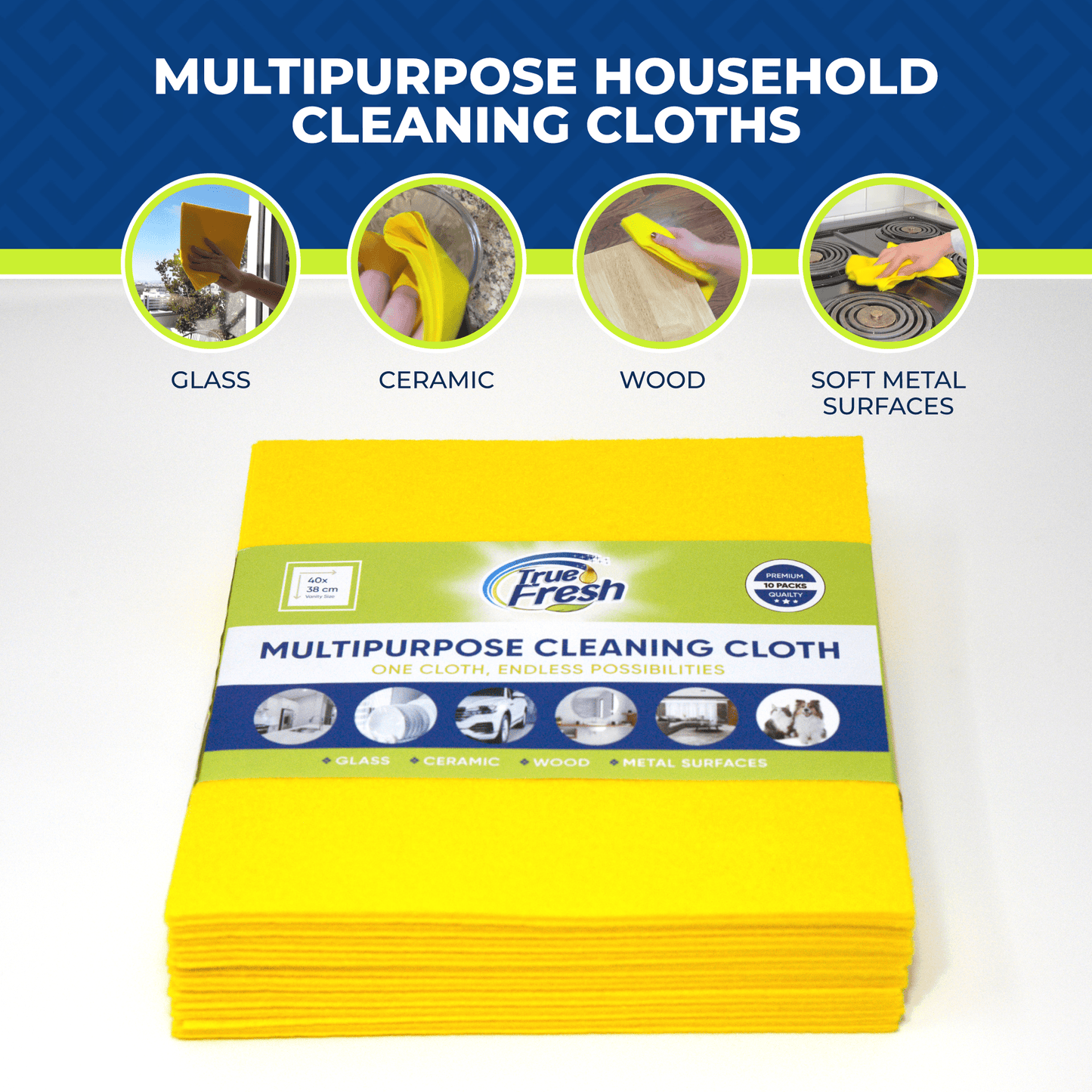 True Fresh Multipurpose Dishcloths - 10 Pack