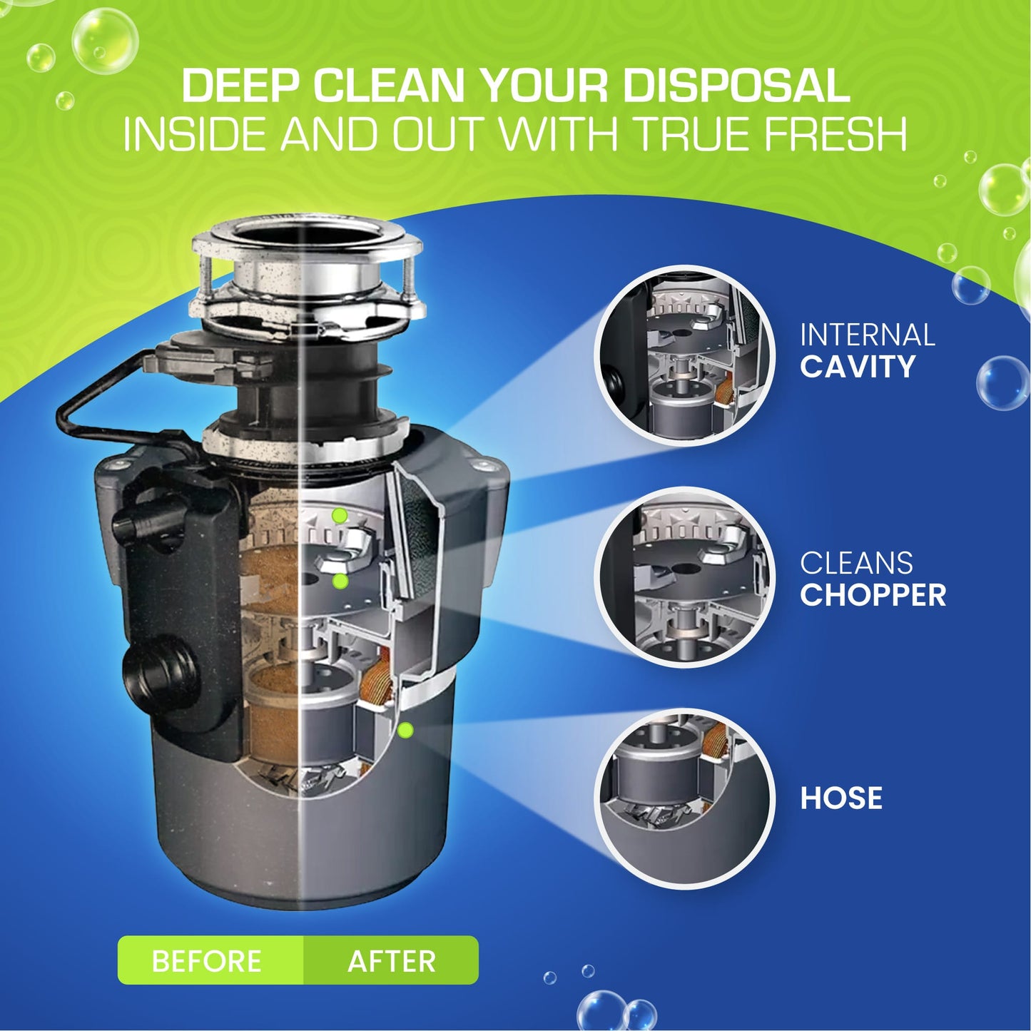 True Fresh Garbage Disposal Cleaner Tablets - 24 Count