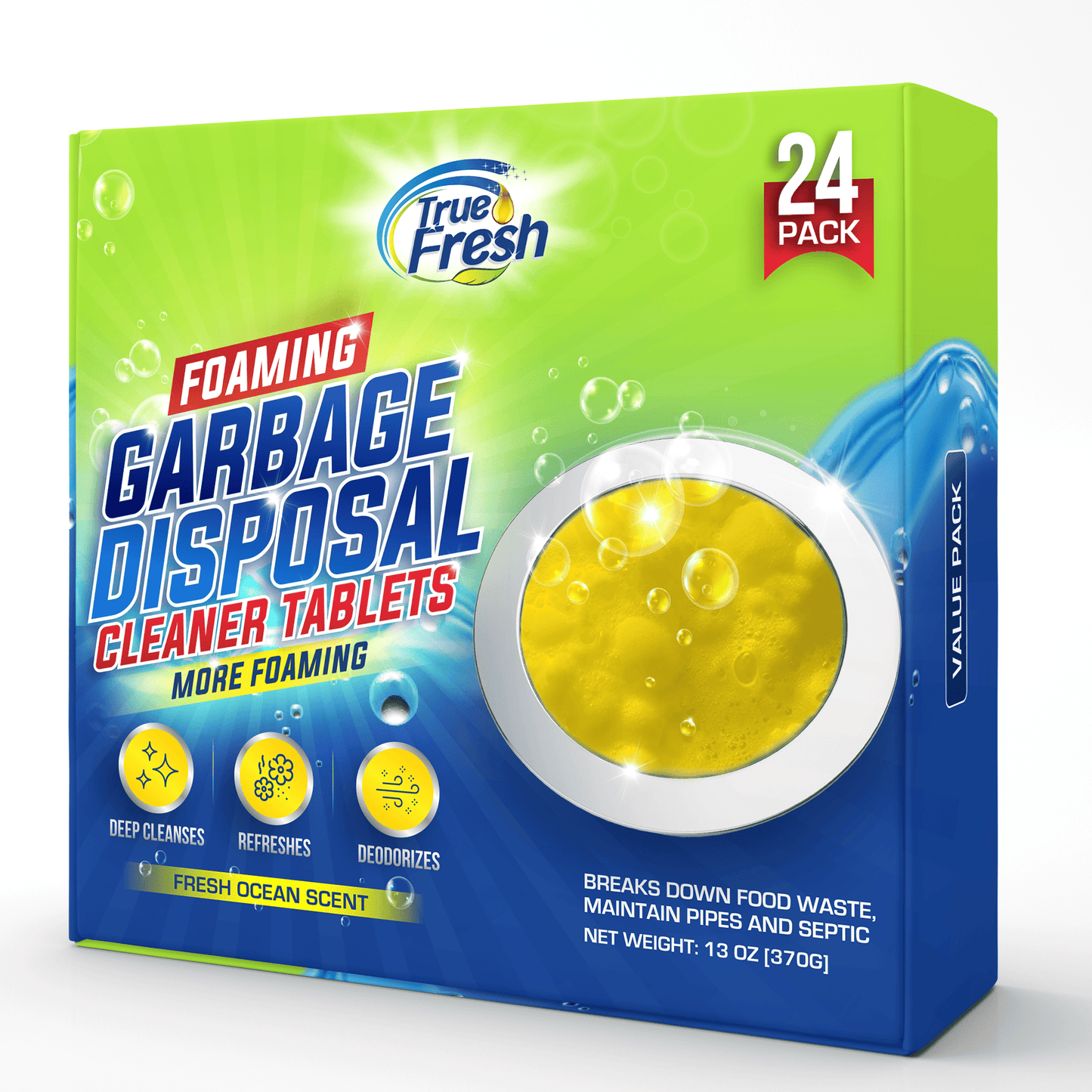 True Fresh Garbage Disposal Cleaner Tablets - 24 Count